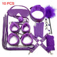 Sexy Leather BDSM Kits Plush Sex Bondage Set Handcuffs Sex Games Whip Gag Nipple Clamps Sex Toys For Couples Exotic Accessories
