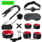 Sexy Leather BDSM Kits Plush Sex Bondage Set Handcuffs Sex Games Whip Gag Nipple Clamps Sex Toys For Couples Exotic Accessories