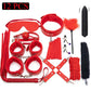 Sexy Leather BDSM Kits Plush Sex Bondage Set Handcuffs Sex Games Whip Gag Nipple Clamps Sex Toys For Couples Exotic Accessories