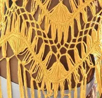 Sexy embroidered Hollow out Long Tassel Cover Up