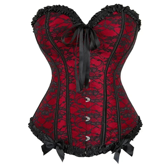 Floral Vintage Fashion Medieval Lace Corset