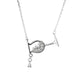 Sterling Silver Spilled Wine Necklace Made with Swarovski Crystal