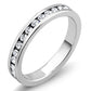 18K White Gold Plated and CZ Jewelry Set - Hoops  Studs  Tennis Bracelet  and Ring