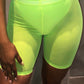 Sexy High Waist Neon Sheer Swim Shorts Cover Up