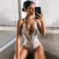 Sexy Hollow Open Lace Deep V Lingerie