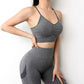 High Waist Crop top/Long sleeve Seamless Yoga Set