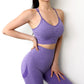 High Waist Crop top/Long sleeve Seamless Yoga Set