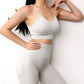 High Waist Crop top/Long sleeve Seamless Yoga Set