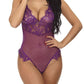 Lace and Polka Dot Mesh See Through Teddy