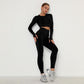 High Waist Crop top/Long sleeve Seamless Yoga Set