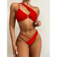 Sexy 2pc Hollow Out One Shoulder Bikini Set 2022