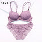 Hot Sexy Lace Deep V  Embroidery Flowers Lingerie bra set A B C Cup