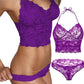 Sexy Push Up Crop Top Bra Lingerie Lace Set