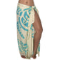 Holiday Boho Leaf Print Shawl Coverup