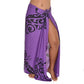 Holiday Boho Leaf Print Shawl Coverup