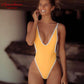 New Sexy! 1pc Thong High Cut low back Swimsuit